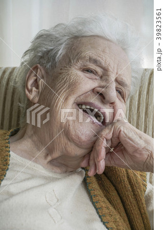happy senior woman laughing happy senior woman laughing 39823561
