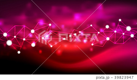 Shiny stars, neon glowing digital connected light Shiny stars, neon glowing digital connected light 39823947