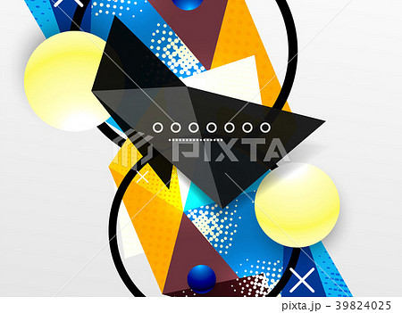 Vector color geometric abstract composition 39824025