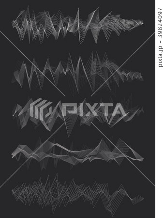 Vector music sound waves 39824097