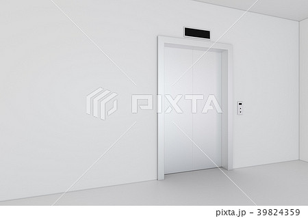 Modern elevator with closed doors. 3d rendering 39824359
