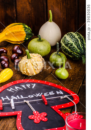 Halloween still life of pumpkins, inscription, shadows Halloween still life of pumpkins, inscription, shadows 39830836