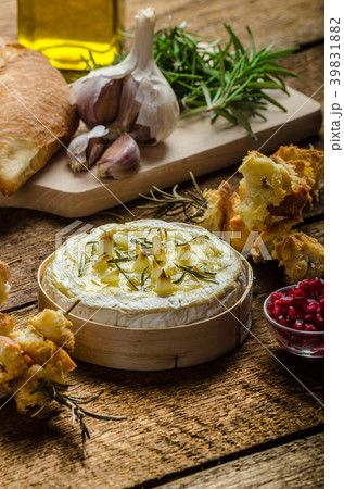 Baked Camembert with Garlic & Rosemary Baked Camembert with Garlic & Rosemary 39831882
