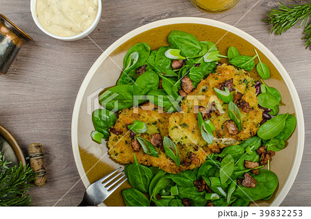 Rabbit steaks with herbs and sour cream Rabbit steaks with herbs and sour cream 39832253