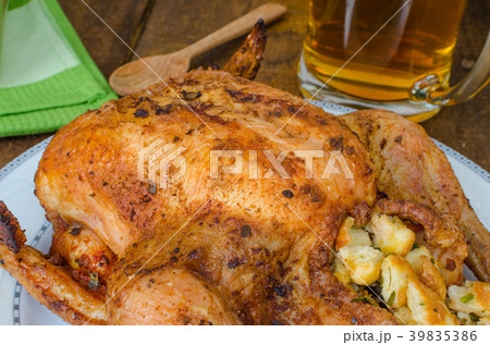 Grilled chicken stuffed with czech beer Grilled chicken stuffed with czech beer 39835386