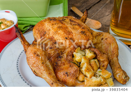 Grilled chicken stuffed with czech beer 39835404