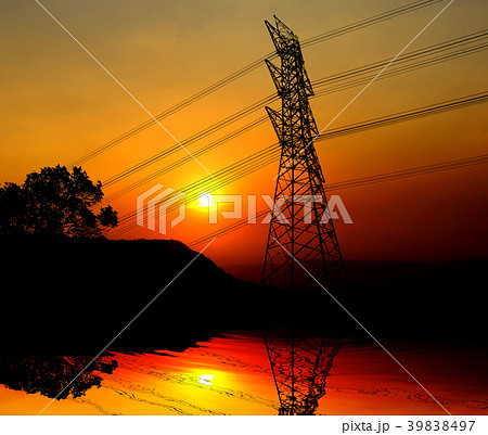 silhouette of Satellite communication silhouette of Satellite communication 39838497