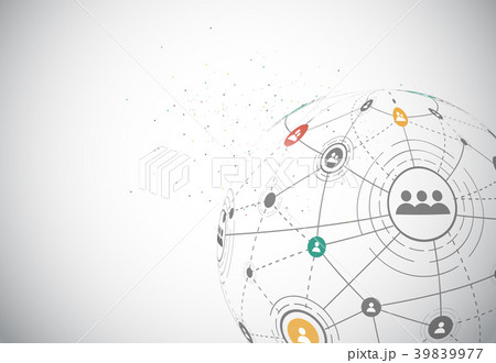 Global network connection. World map point Global network connection. World map point 39839977