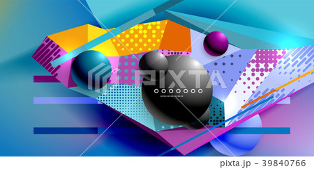 Abstract geometric poster created with polygonal Abstract geometric poster created with polygonal 39840766