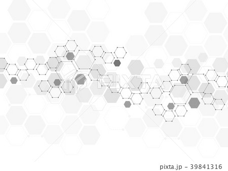 Abstract hexagonal molecular structures Abstract hexagonal molecular structures 39841316