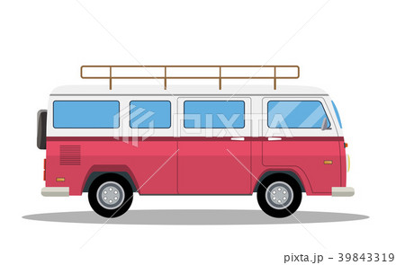 Retro travel van icon. 39843319