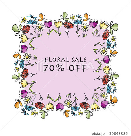Floral banner for your design 39843386