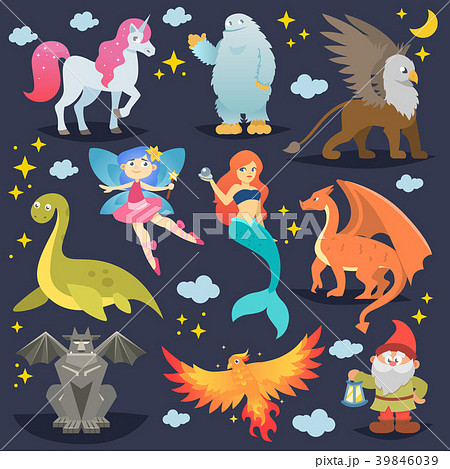 Mythological animal vector mythical creature 39846039