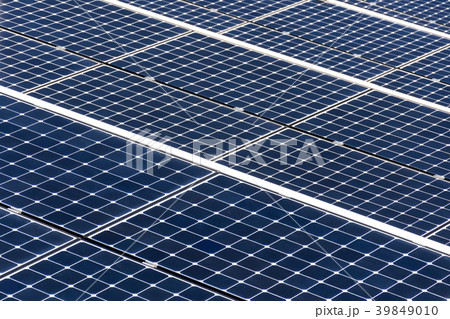 Blue rotating solar panels tilted axis tracker Blue rotating solar panels tilted axis tracker 39849010