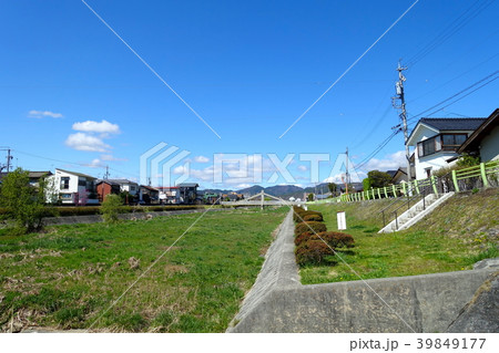 女鳥羽川　河川敷と遊歩道　春 39849177