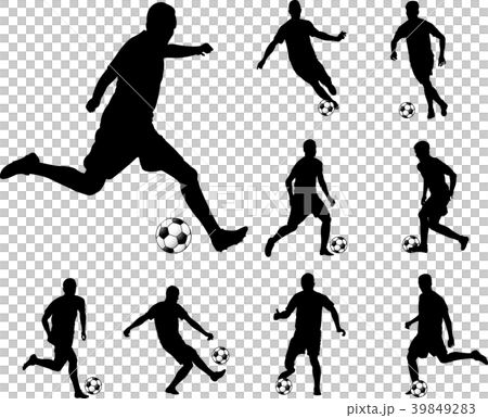 soccer players silhouettes 39849283