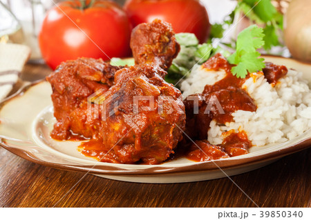 Chicken drumstick curry with rice 39850340