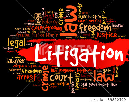 Litigation word cloud collage Litigation word cloud collage 39850509