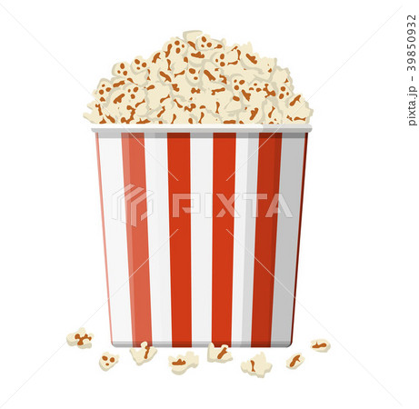 Carton bowl full of popcorn. 39850932