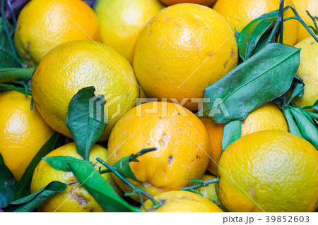 detail of lemon and lime at basket 39852603