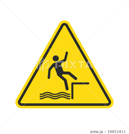 Fall hazard sign. Vector. 39852811