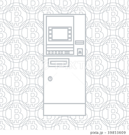 Stylized icon of a colored automatic teller 39853609