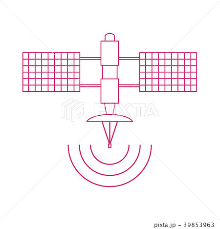 Stylized vector icon of space satellite Stylized vector icon of space satellite 39853963