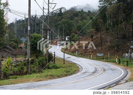 concrete road with the natural view to Pai concrete road with the natural view to Pai 39854592