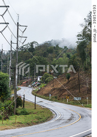 concrete road with the natural view to Pai concrete road with the natural view to Pai 39854593