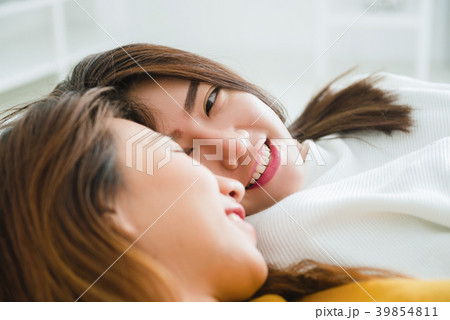 Asian women LGBT lesbian happy couple hugging. Asian women LGBT lesbian happy couple hugging. 39854811