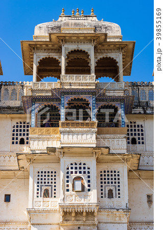 Decorations detail of Udaipur city palace. Decorations detail of Udaipur city palace. 39855169