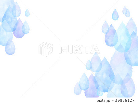 水彩風 しずく（青） 39856127