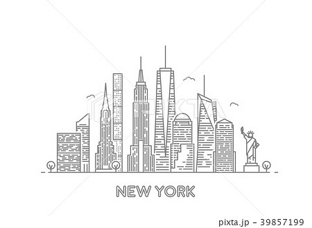 New York Skyline のイラスト素材