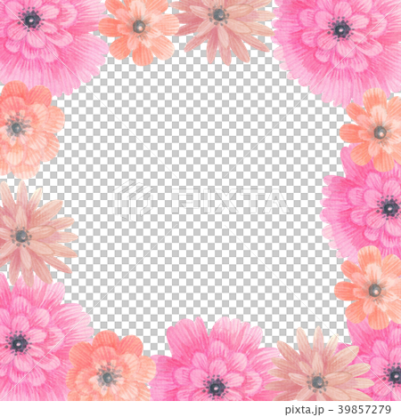 Watercolor meadow flowers frame. Floral background Watercolor meadow flowers frame. Floral background 39857279
