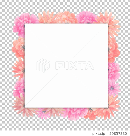 Watercolor meadow flowers frame. Floral background Watercolor meadow flowers frame. Floral background 39857280