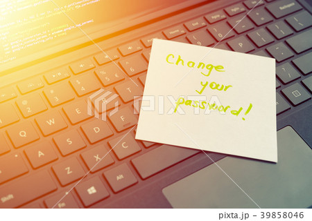 Change password message concept written post it Change password message concept written post it 39858046