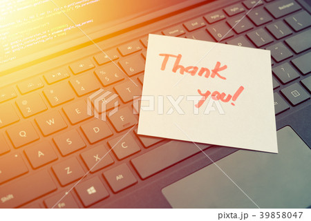 Thank you message concept written post it Thank you message concept written post it 39858047