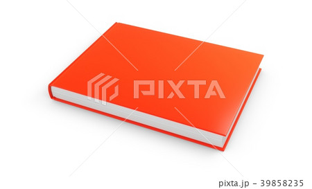3D rendering red book on white background 3D rendering red book on white background 39858235