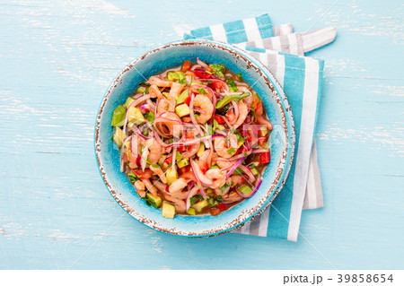 MEXICAN FOOD. Mexican shrimps ceviche sebiche with 39858654