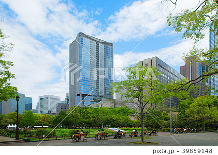 日比谷公園の若葉と新緑と東京ミッドタウン日比谷 日比谷公園の若葉と新緑と東京ミッドタウン日比谷 39859148
