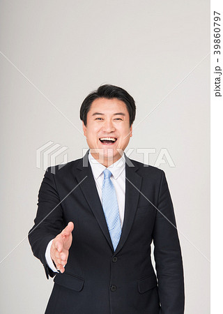 韓国人 男 男性の写真素材