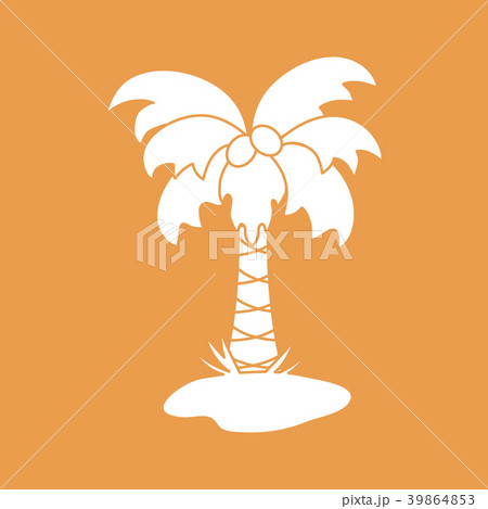 Cute vector icon of the palm tree 39864853