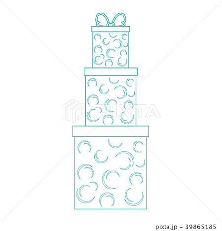 gift boxes decorated snowflakes on white 39865185