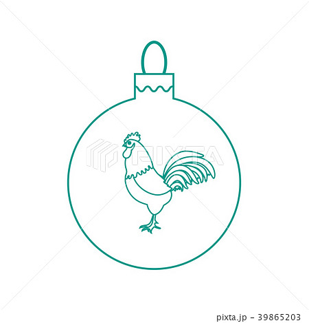 Cute picture with colour Christmas ball with 39865203