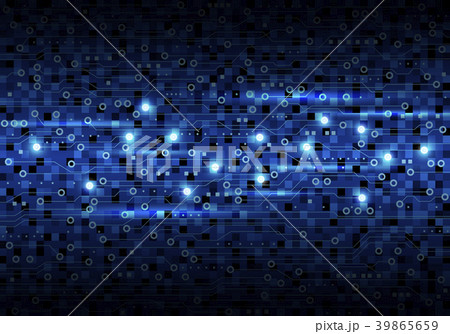 Blue circuit board background design 39865659