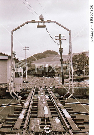 昭和44年　転車台のある小沢駅風景　廃止された岩内線の9600　北海道 39867856