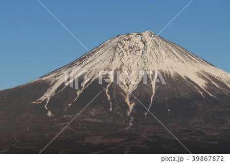 田貫湖から見る富士山の大沢崩れ 39867872