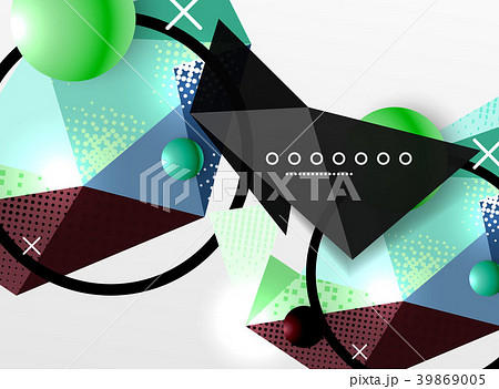 Vector color geometric abstract composition Vector color geometric abstract composition 39869005