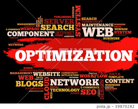 OPTIMIZATION word cloud collage 39870282