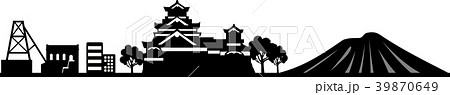 熊本シルエット 熊本シルエット 39870649